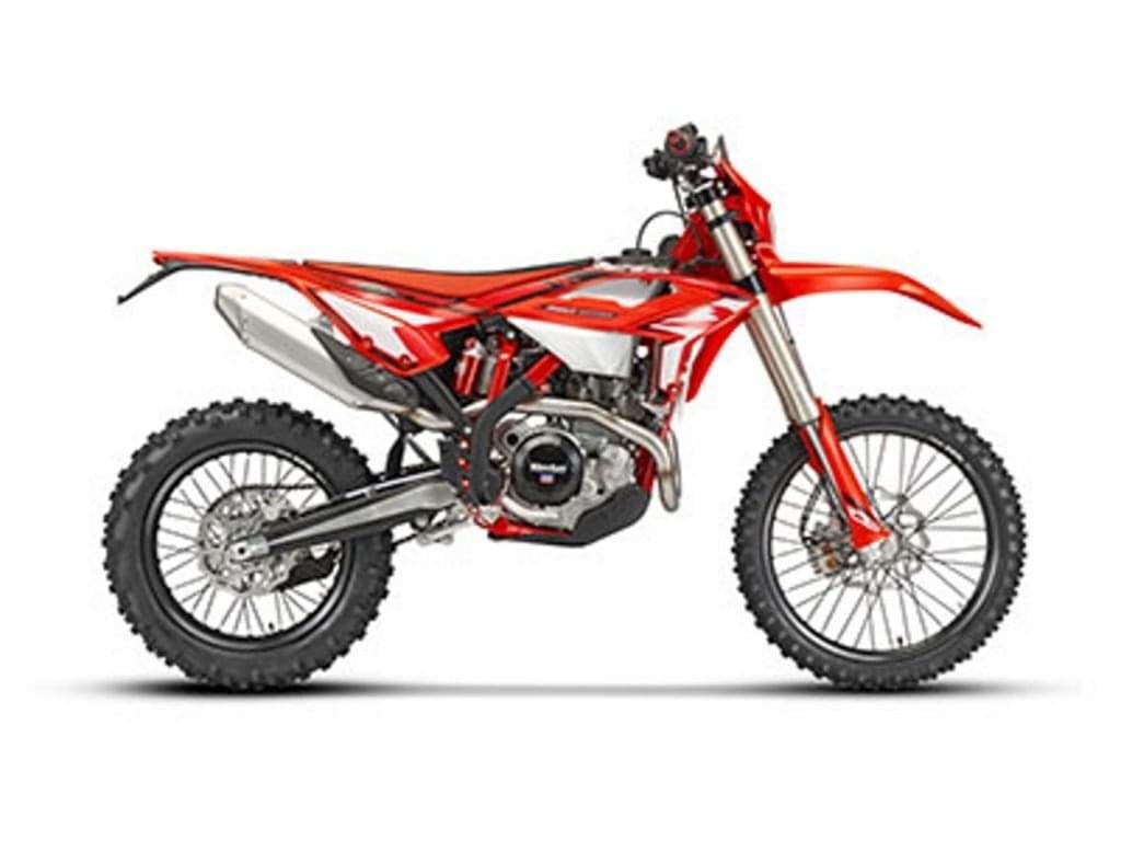 The 2024 Beta Dirt Bike is a strong and smooth off-road motorcycle made for fun trail riding